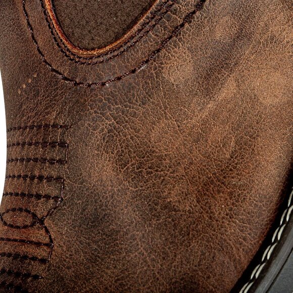 ⚡Men\'s Brown Square Toe Western Boot Vaqueras Para Hombre Slip On Wide Calf main image 8